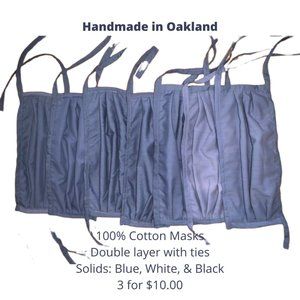 New Cotton Pleated Tie Closure Masks bundle